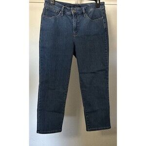 Charter Club Women's Light Blue Tummy Control Bristol Capri Cropped Jeans Size 6